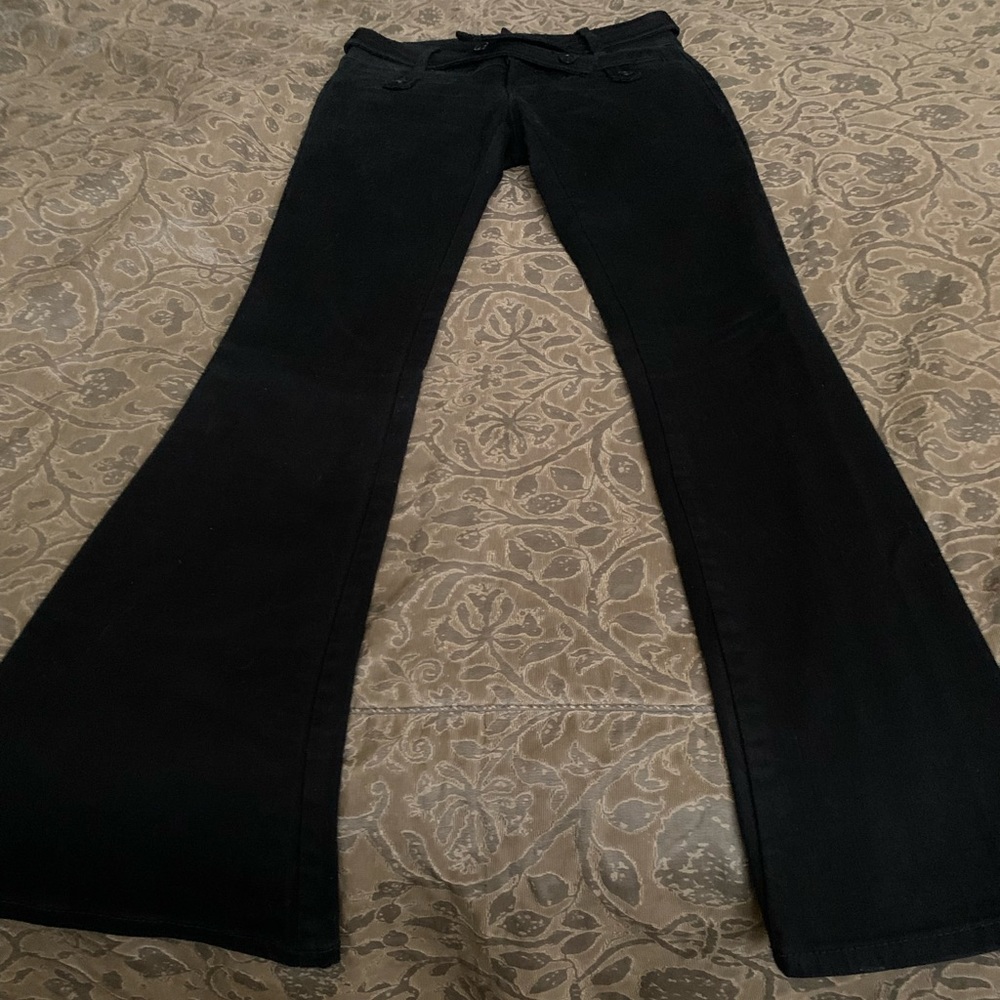BCBGeneration size 25 black cotton flare pants